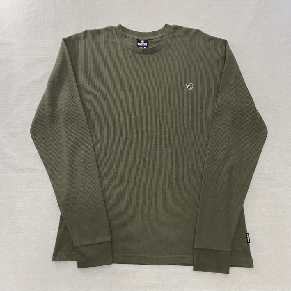 Southpole Shirt Mens Size XXL 2XL Green Long Sleeve Casual Waffle Knit Thermal